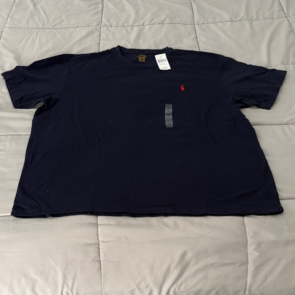 Polo Ralph Lauren Dark Blue Tee with Red Logo - Picture 4 of 8